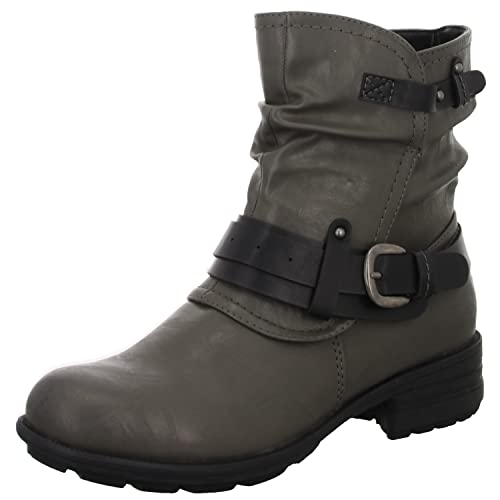 Alyssa WM201327-GY Damen Schlupf/Reißverschlussstiefelette Warmfutter, Größe 39 von Alyssa