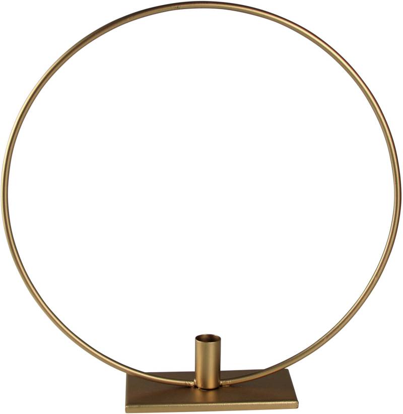 AM Design Kerzenhalter "Kerzenständer Ring", (1 St.), Stabkerzenhalter aus Metall, Höhe ca. 39 cm von Am Design
