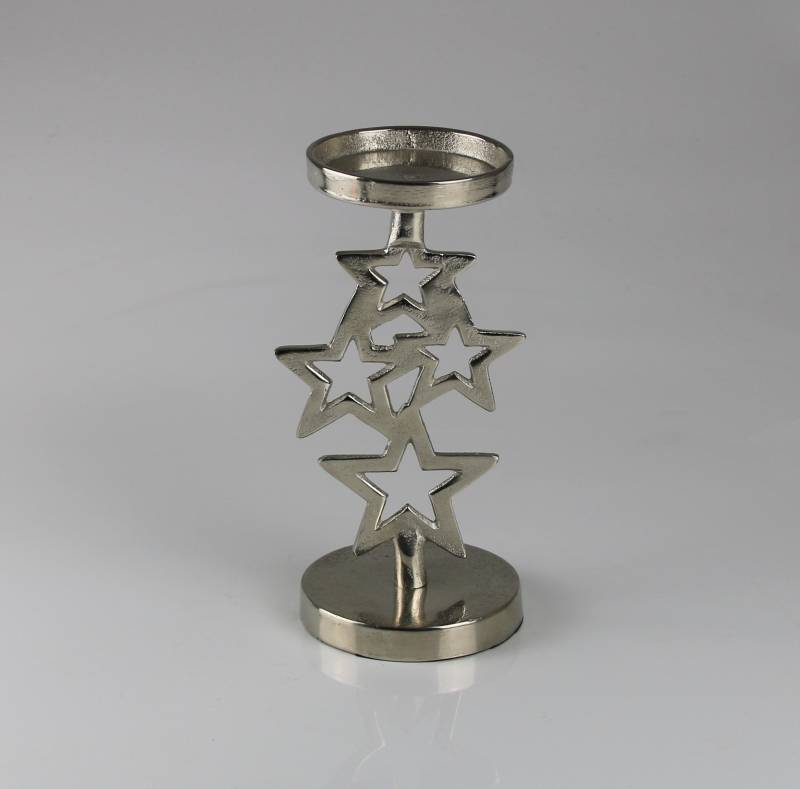 AM Design Kerzenständer "aus Aluminium", (2 St.), 2er Set, BxH: 10x21 cm von Am Design