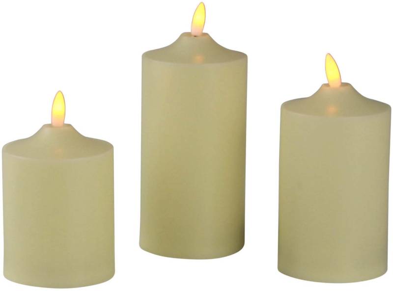 AM Design LED-Kerze, mit beweglicher LED-Flamme, creme von Am Design