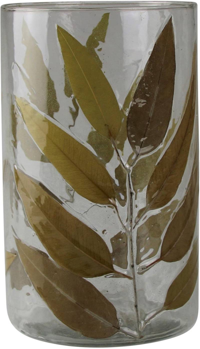 AM Design Windlicht "Kerzenhalter Zweig mit Blättern, aus Glas", (1 St.), Stumpenkerzenhalter von Am Design