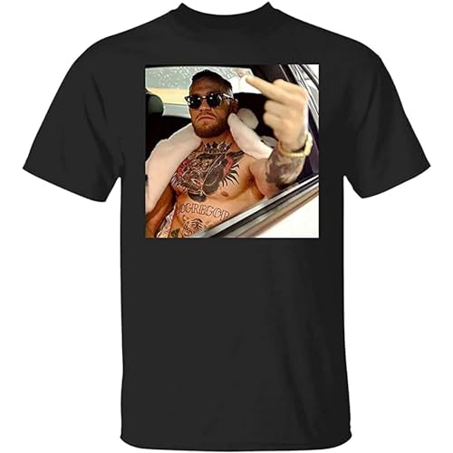 Conor McGregor Middle Finger - The Notorious Men T-Shirt Black L von AmAirArT