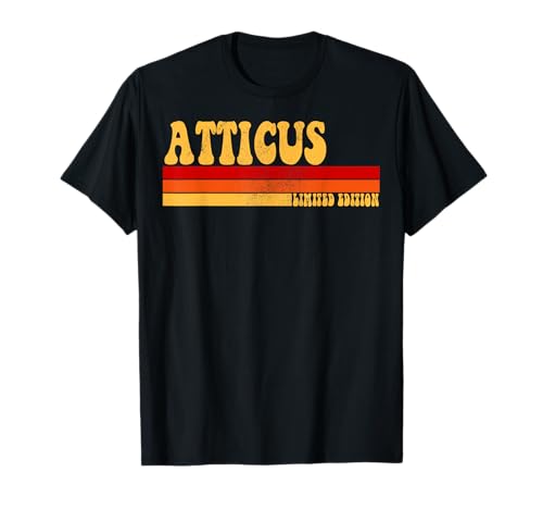 ATTICUS Name Personalisierte Idee Herren Retro Vintage ATTICUS T-Shirt von AmaStyle Co.
