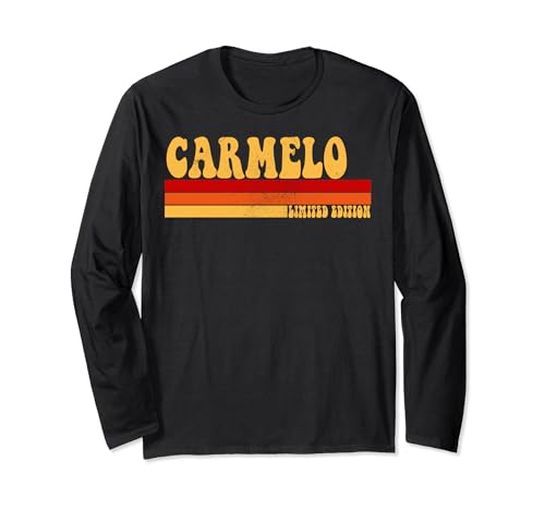 CARMELO Name Personalisierte Idee Herren Retro Vintage CARMELO Langarmshirt von AmaStyle Co.