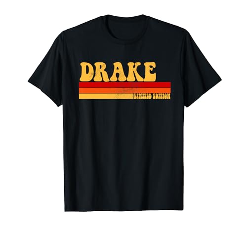Drake Name Personalisierte Idee Herren Retro Vintage Drake T-Shirt Drake Name Personalisierte Idee Herren Retro Vintage Drake T-Shirt von AmaStyle Co.