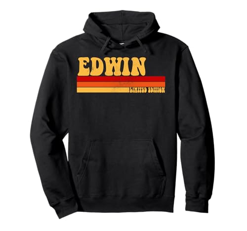 EDWIN Name Personalisierte Idee Herren Retro Vintage EDWIN Pullover Hoodie von AmaStyle Co.
