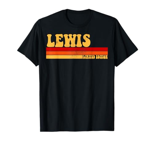 LEWIS Name Personalisierte Idee Herren Retro Vintage LEWIS T-Shirt von AmaStyle Co.