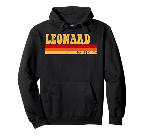 Leonard Name Personalisierte Idee Herren Retro Vintage Leonard Pullover Hoodie von AmaStyle Co.
