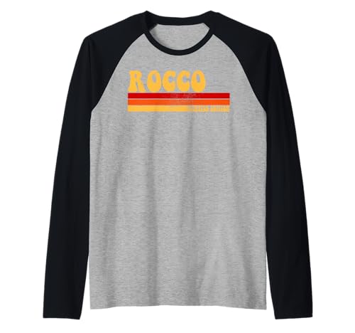 Rocco Name Personalisierte Idee Herren Retro Vintage Rocco Raglan Rocco Name Personalisierte Idee Herren Retro Vintage Rocco Raglan von AmaStyle Co.