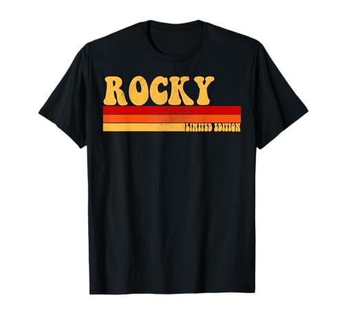 Rocky Name Personalisierte Idee Herren Retro Vintage Rocky T-Shirt Rocky Name Personalisierte Idee Herren Retro Vintage Rocky T-Shirt von AmaStyle Co.