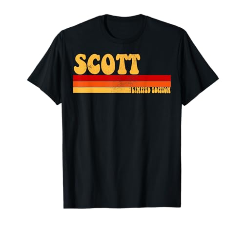 SCOTT Name Personalisierte Idee Herren Retro Vintage SCOTT T-Shirt von AmaStyle Co.