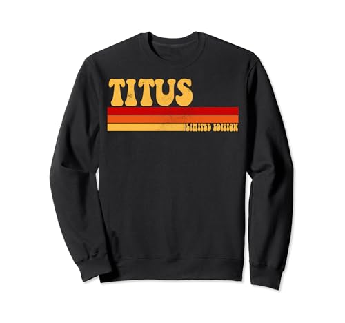 TITUS Name Personalisierte Idee Herren Retro Vintage TITUS Sweatshirt von AmaStyle Co.
