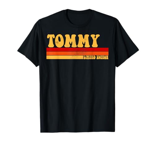 Tommy Name Personalisierte Idee Herren Retro Vintage Tommy T-Shirt von AmaStyle Co.