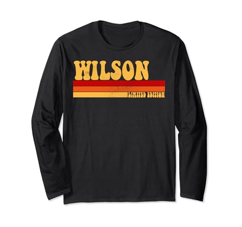 Wilson Name Personalisierte Idee Herren Retro Vintage Wilson Langarmshirt von AmaStyle Co.