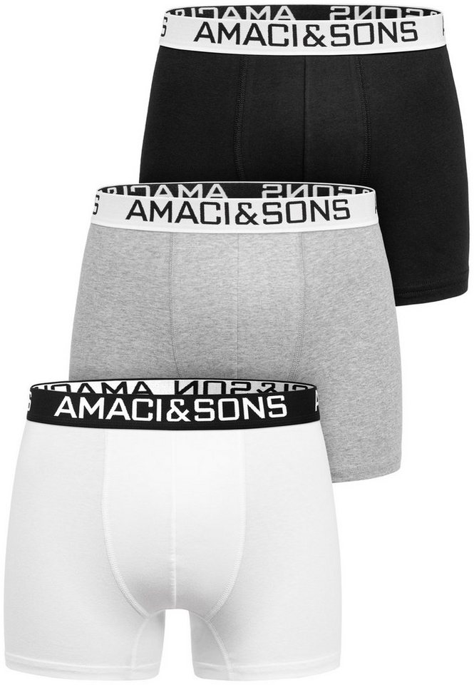 Amaci&Sons Boxershorts DUSTIN 3er Pack Boxershorts (3er-Pack) Herren Baumwolle Männer Unterhose Unterwäsche von Amaci&Sons