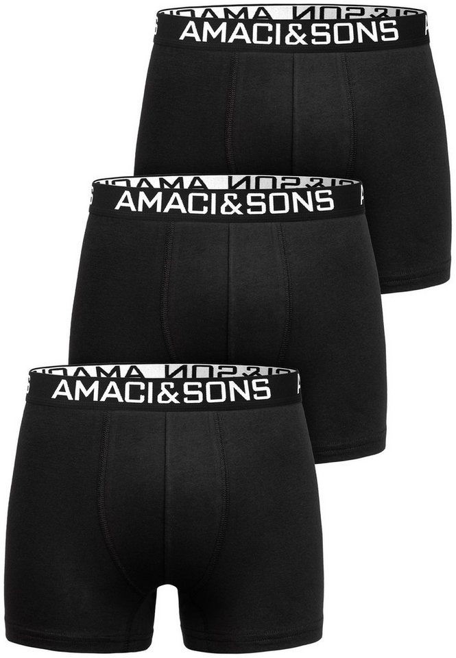 Amaci&Sons Boxershorts DUSTIN 3er Pack Boxershorts (3er-Pack) Herren Baumwolle Männer Unterhose Unterwäsche von Amaci&Sons