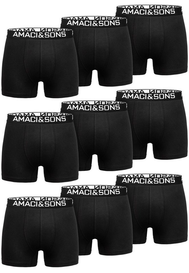 Amaci&Sons Boxershorts LARY 9er Pack Boxershorts (9er-Pack) Herren Baumwolle Männer Unterhose Unterwäsche von Amaci&Sons