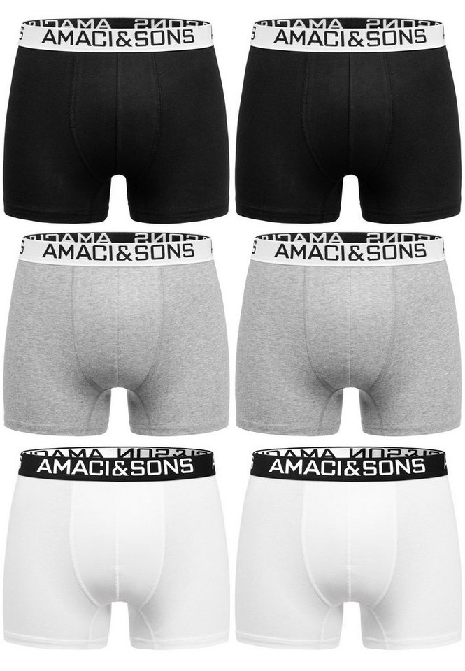 Amaci&Sons Boxershorts WESTON 6er Pack Boxershorts (6er-Pack) Herren Baumwolle Männer Unterhose Unterwäsche von Amaci&Sons