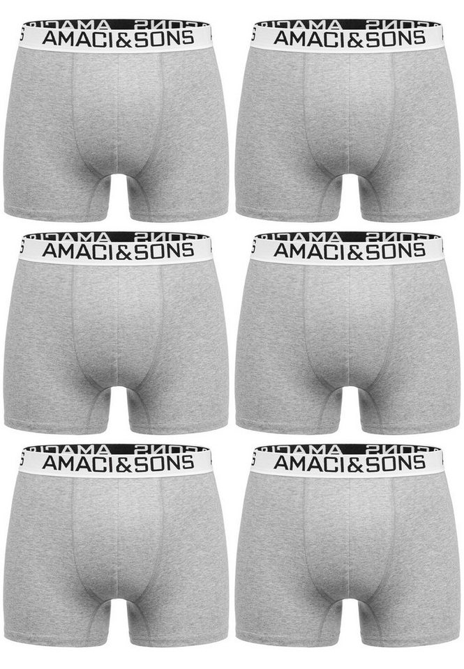 Amaci&Sons Boxershorts WESTON 6er Pack Boxershorts (6er-Pack) Herren Baumwolle Männer Unterhose Unterwäsche von Amaci&Sons