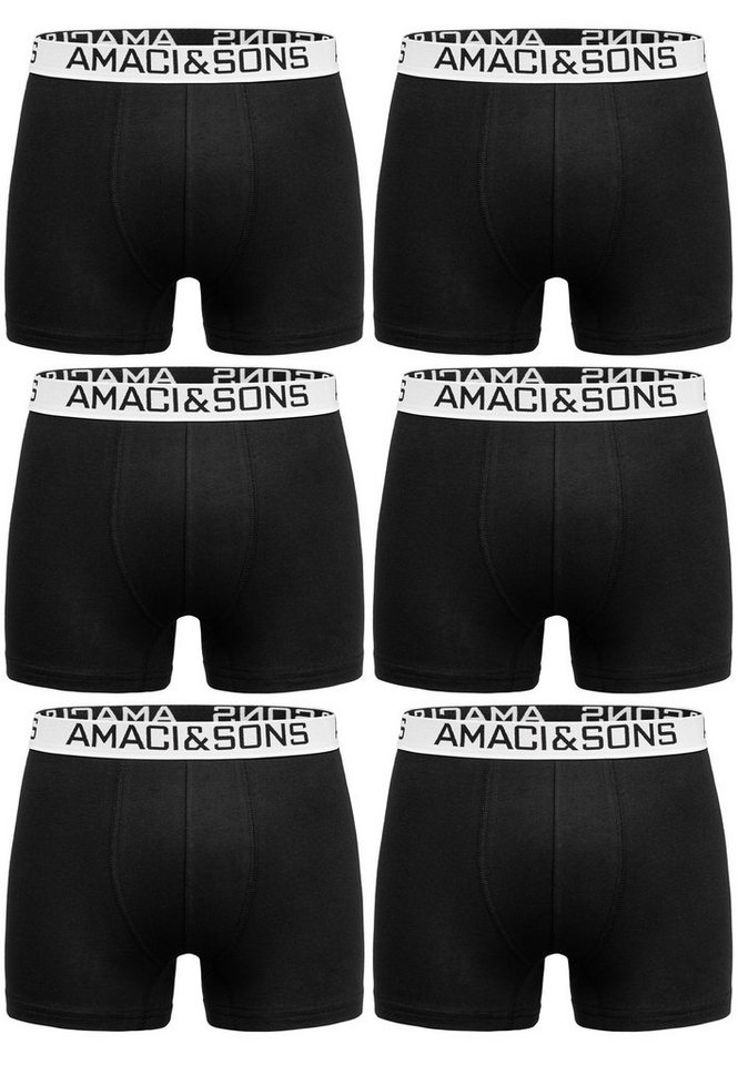 Amaci&Sons Boxershorts WESTON 6er Pack Boxershorts (6er-Pack) Herren Baumwolle Männer Unterhose Unterwäsche von Amaci&Sons