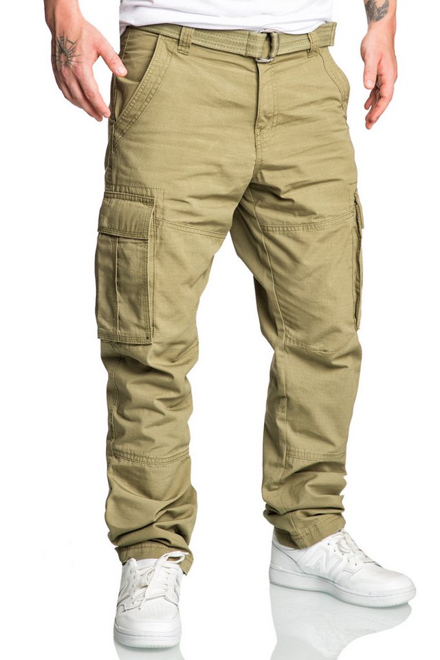 Amaci&Sons Cargohose PASCAGOULA Cargopants Herren Loosefit Jogger Cargo Chino Hose inkl. Gürtel von Amaci&Sons