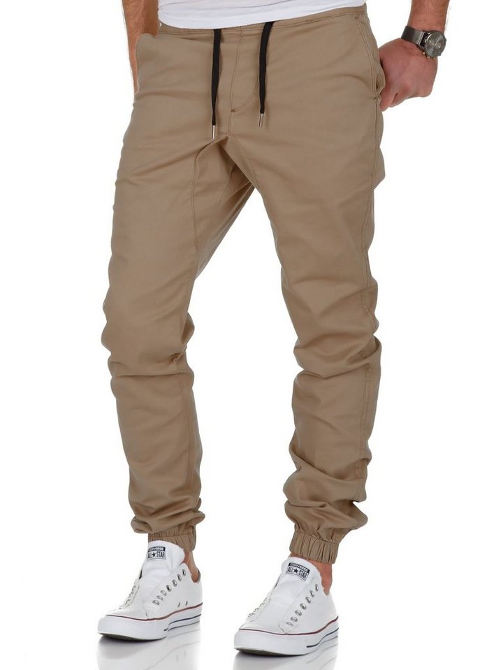 Amaci&Sons Chinohose NEW JERSEY Basic Jogger-Chino Herren Stretch Jogger Basic Chino Jeans Hose Cargo von Amaci&Sons