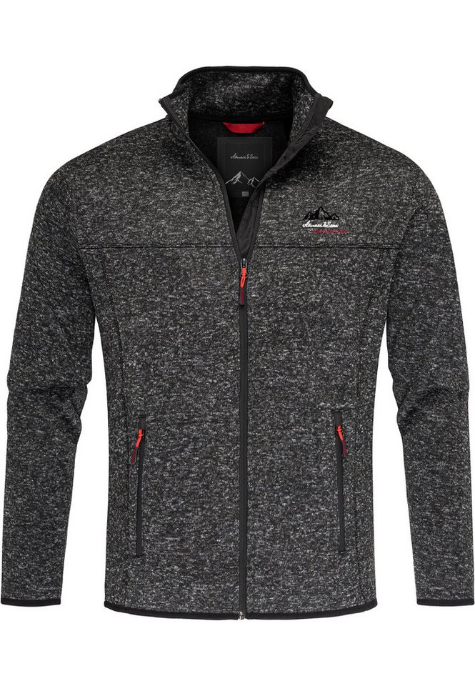 Amaci&Sons Fleecejacke HARVEY Fleecejacke Herren Strickfleece Sweatjacke Zipper Fleecepullover von Amaci&Sons