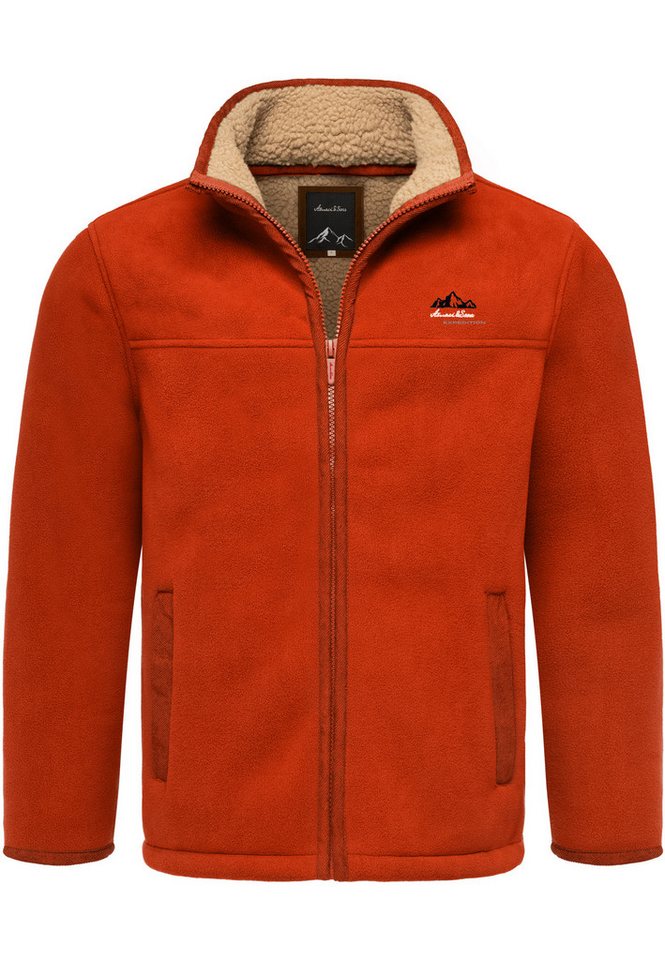 Amaci&Sons Fleecejacke OCONTO Fleecejacke Herren Teddyfell Sweatjacke Plüsch Fleecepullover warm gefüttert von Amaci&Sons