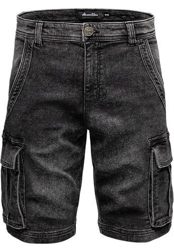 Amaci&Sons Herren Cargoshorts Männer Kurze Bermuda Jeans Hose Regular Fit 7040 Schwarz W40 Amaci&Sons Herren Cargoshorts Männer Kurze Bermuda Jeans Hose Regular Fit 7040 Schwarz W40 von Amaci&Sons