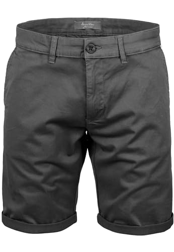 Amaci&Sons Herren Chinoshorts Männer Kurze Bermuda Hose Regular Fit 7030 Anthrazit W36 von Amaci&Sons