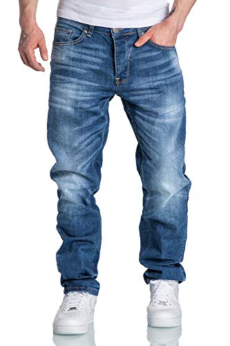 Amaci&Sons Herren Jeans Regular Straight Fit Denim Hose Destroyed 7984 Hellblau W34/L32 von Amaci&Sons