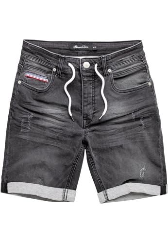 Amaci&Sons Herren Jeans Short Männer Kurze Bermuda Hose Regular Fit 7038 Schwarz W36 Amaci&Sons Herren Jeans Short Männer Kurze Bermuda Hose Regular Fit 7038 Schwarz W36 von Amaci&Sons