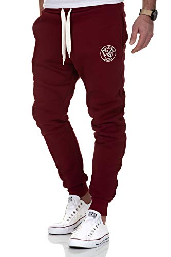 Amaci&Sons Herren Jogginghose Sporthose Sweatpants Jogger Trainingshose 20002 Bordeaux 4XL von Amaci&Sons