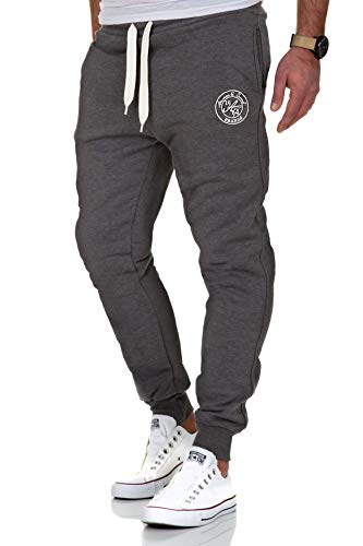 Amaci&Sons Herren Jogginghose Sporthose Sweatpants Jogger Trainingshose 20002 Dunkelgrau 3XL von Amaci&Sons