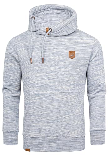 Amaci&Sons Herren Kapuzenpullover Basic Kontrast Sweatjacke Pullover Hoodie Sweatshirt 4072 Blau XXL von Amaci&Sons