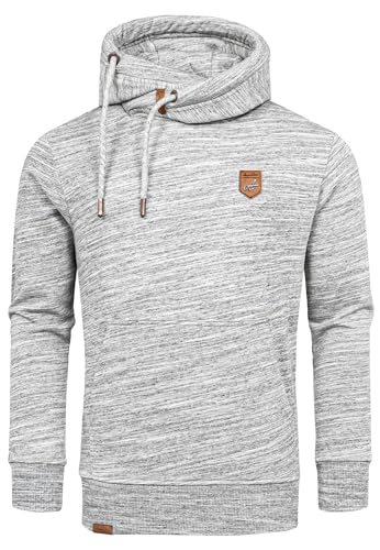 Amaci&Sons Herren Kapuzenpullover Basic Kontrast Sweatjacke Pullover Hoodie Sweatshirt 4072 Grau L von Amaci&Sons