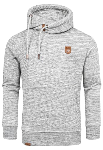 Amaci&Sons Herren Kapuzenpullover Basic Kontrast Sweatjacke Pullover Hoodie Sweatshirt 4072 Grau M von Amaci&Sons