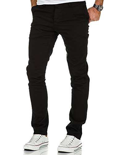 Amaci&Sons Herren Slim Fit Stretch Chino Hose Jeans 7010-09 Schwarz W29/L30 von Amaci&Sons