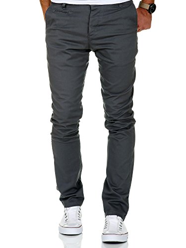 Amaci&Sons Herren Slim Fit Stretch Chino Hose Jeans 7100 Anthrazit W29/L30 von Amaci&Sons