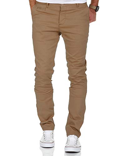 Amaci&Sons Herren Slim Fit Stretch Chino Hose Jeans 7100 Beige W29/L30 von Amaci&Sons