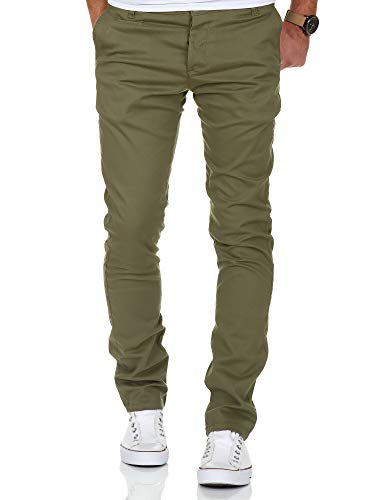 Amaci&Sons Herren Slim Fit Stretch Chino Hose Jeans 7100 Olive W29/L32 von Amaci&Sons