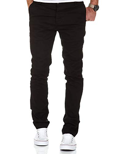 Amaci&Sons Herren Slim Fit Stretch Chino Hose Jeans 7100 Schwarz W32/L30 von Amaci&Sons