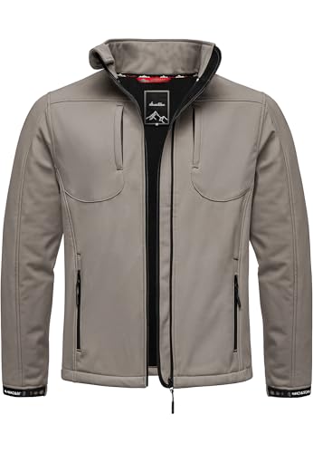 Amaci&Sons Herren Softshell Herbst Winter Outdoor Funktionsjacke Wind & Wasserdicht 9116 Dunkelgrau M von Amaci&Sons