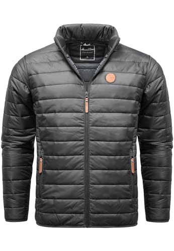 Amaci&Sons Herren Steppjacke Outdoor Basic Patch Jacke 9101 Schwarz L von Amaci&Sons