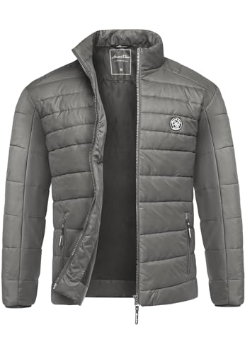 Amaci&Sons Herren Steppjacke Outdoor Basic Patch Jacke 9103 Dunkelgrau S von Amaci&Sons