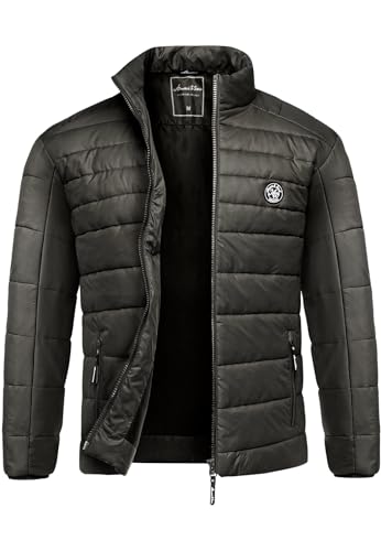 Amaci&Sons Herren Steppjacke Outdoor Basic Patch Jacke 9103 Schwarz 3XL von Amaci&Sons