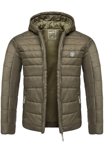 Amaci&Sons Herren Steppjacke Outdoor Basic Patch Jacke 9109 Olive L von Amaci&Sons