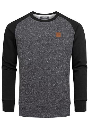 Amaci&Sons Herren Sweatshirt Basic College Sweatjacke Pullover Hoodie 4071 Schwarz/Schwarz L von Amaci&Sons