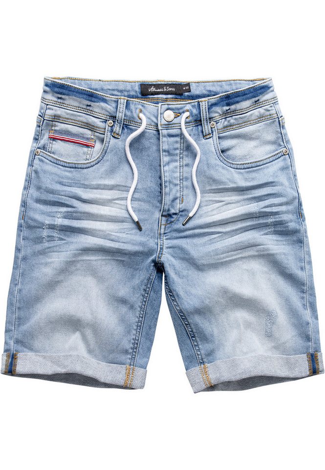 Amaci&Sons Jeansshorts MARKHAM Jeansshorts Herren Bermuda Jeans Short Hose Regular Fit von Amaci&Sons