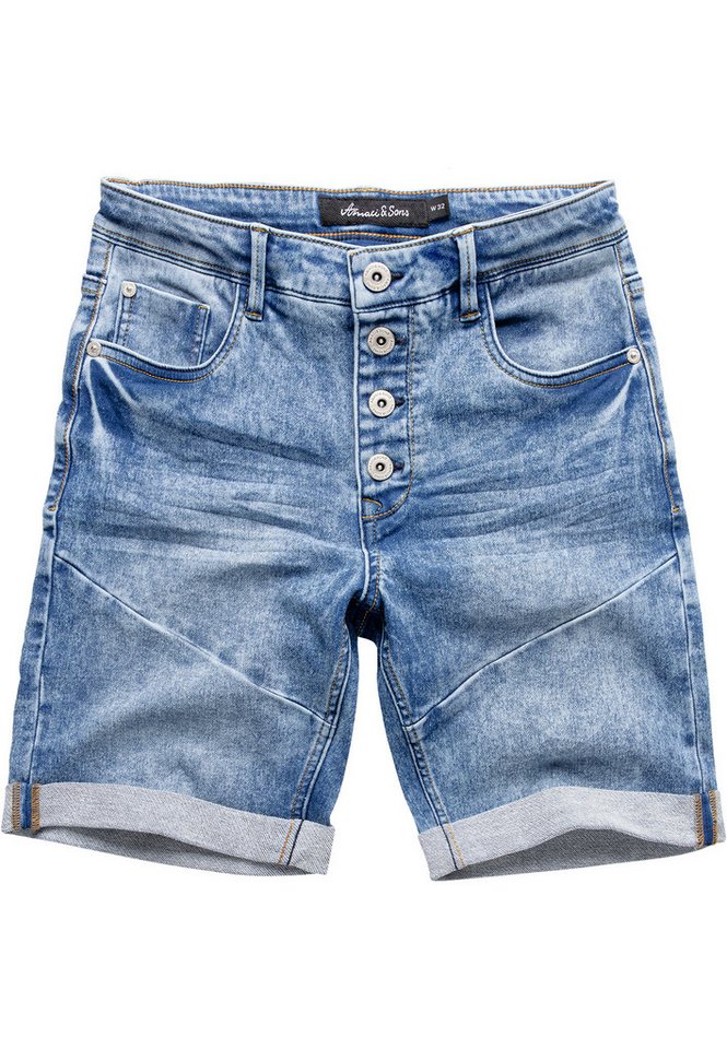 Amaci&Sons Jeansshorts NILES Jeansshorts Herren Bermuda Jeans Short Hose Regular Fit von Amaci&Sons